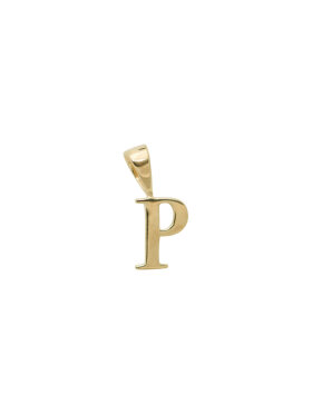 Anna + Nina - Initial Necklace Charm P Gold