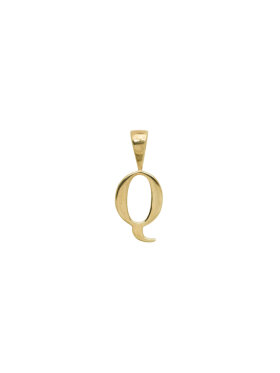 Anna + Nina - Initial Necklace Charm Q Gold
