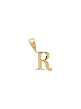 Anna + Nina - Initial Necklace Charm R Gold