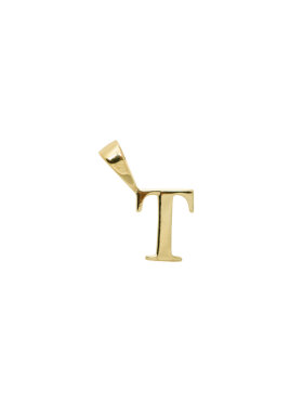 Anna + Nina - Initial Necklace Charm T Gold