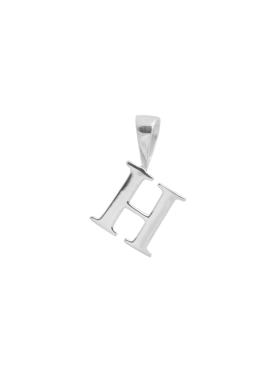 Anna + Nina - Initial Necklace Charm H Silver