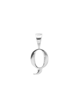 Anna + Nina - Initial Necklace Charm Q Silver
