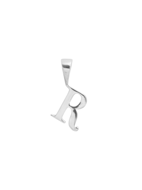 Anna + Nina - Initial Necklace Charm R Silver