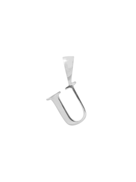 Anna + Nina - Initial Necklace Charm U Silver