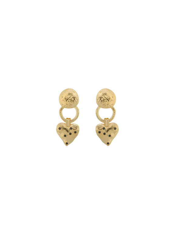 Anna + Nina - Heart Earring Brass
