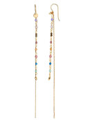 Stine A - Petit Gemstones with Long Chain Earring 