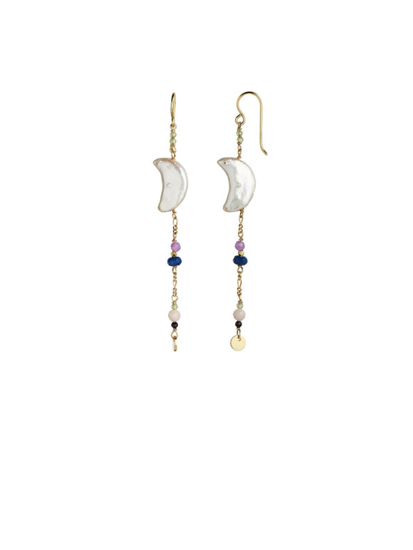 Stine A - Midnight Moon Peal Earring