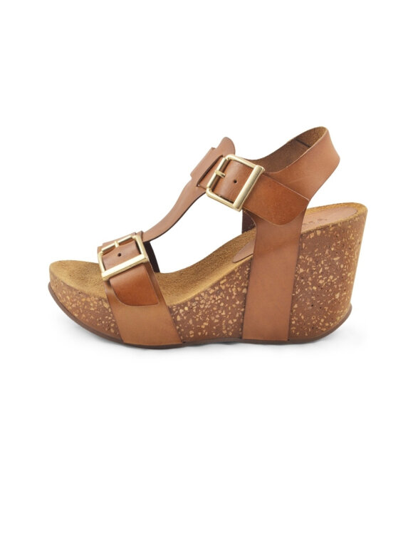 Amust - Laura High Wedge Cork Sandal