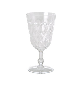 Rice - Acrylic Wine Glass w. Swirly Embossed Detail