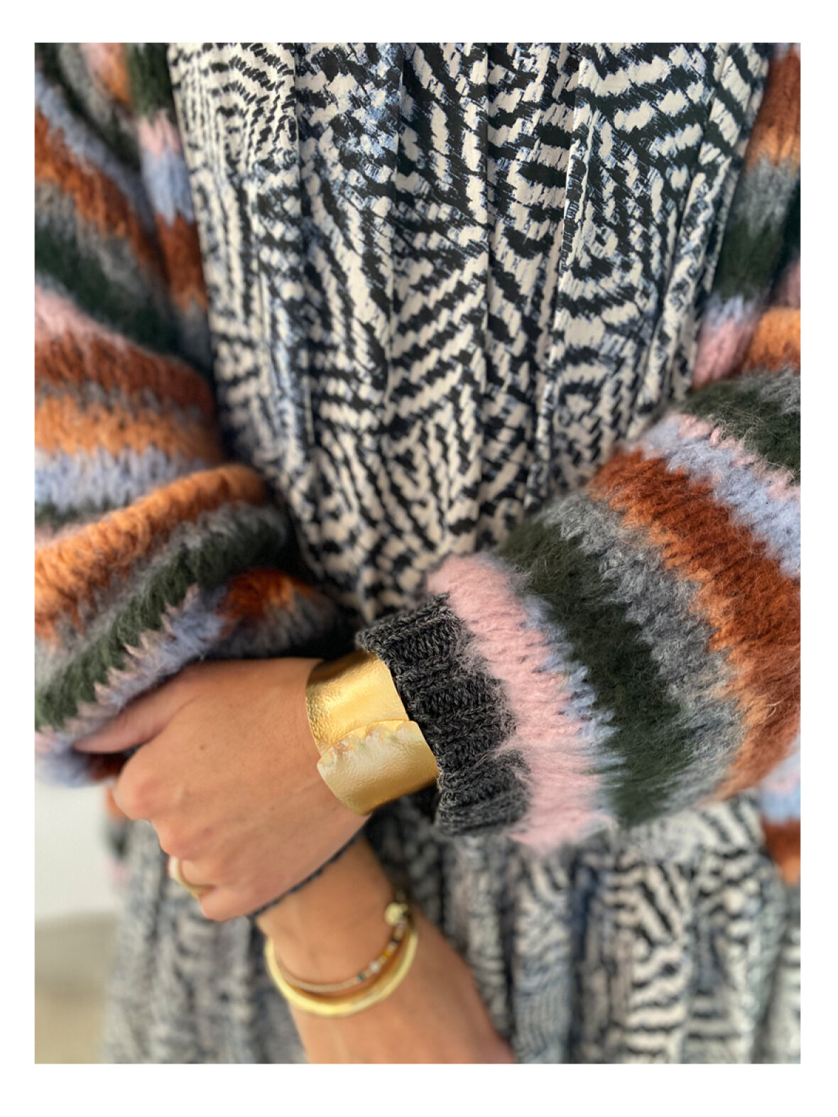 mango flowers embroidery cardigan