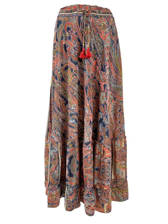 Black Colour - Luna Frill Maxi Skirt 