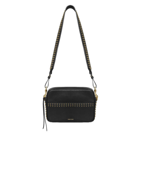 dvs. barm ejer A'POKE - Anine Bing Alice Bag Black - Shop sort skind taske med nitter