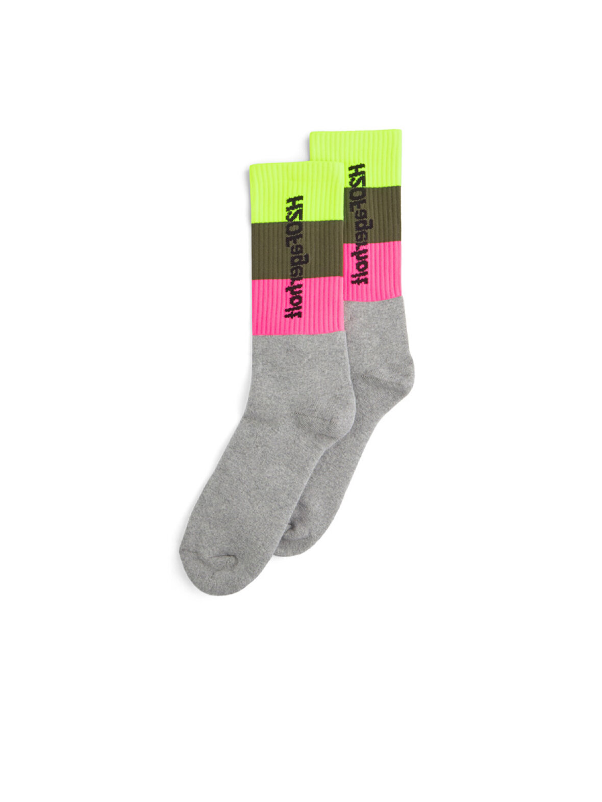 Kent Omhyggelig læsning uanset A'POKE - H2O Suck Socks - Grey melange - Pink - Yellow