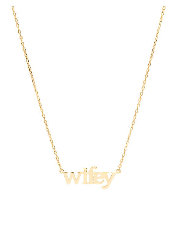 Sui Ava - Wifey Text Necklace
