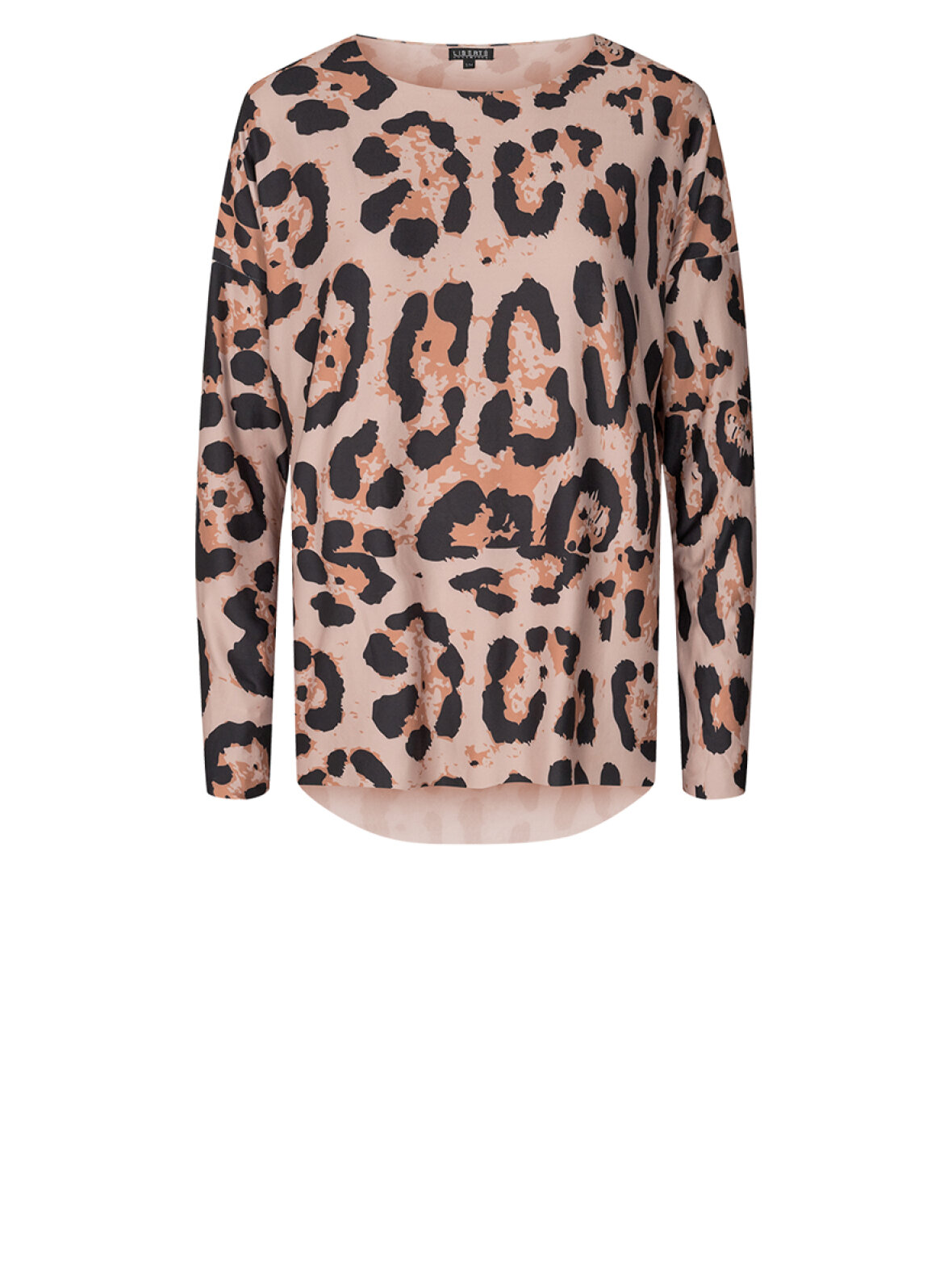 A'POKE - Liberte Alma LS Top Big Leo Sand Shop beige leopard bluse