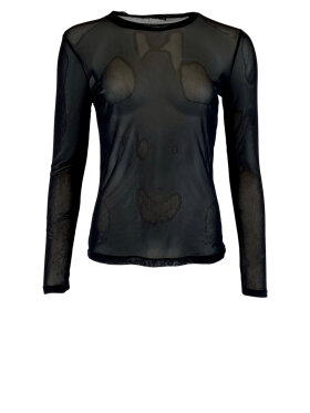Black Colour - Annie Mesh Blouse 