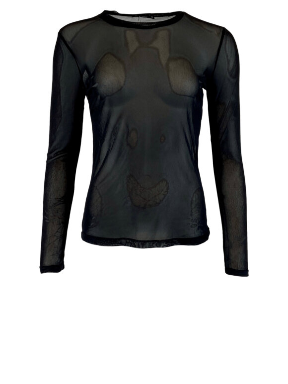 Black Colour - Annie Mesh Blouse Black Colour - Annie Mesh Blouse