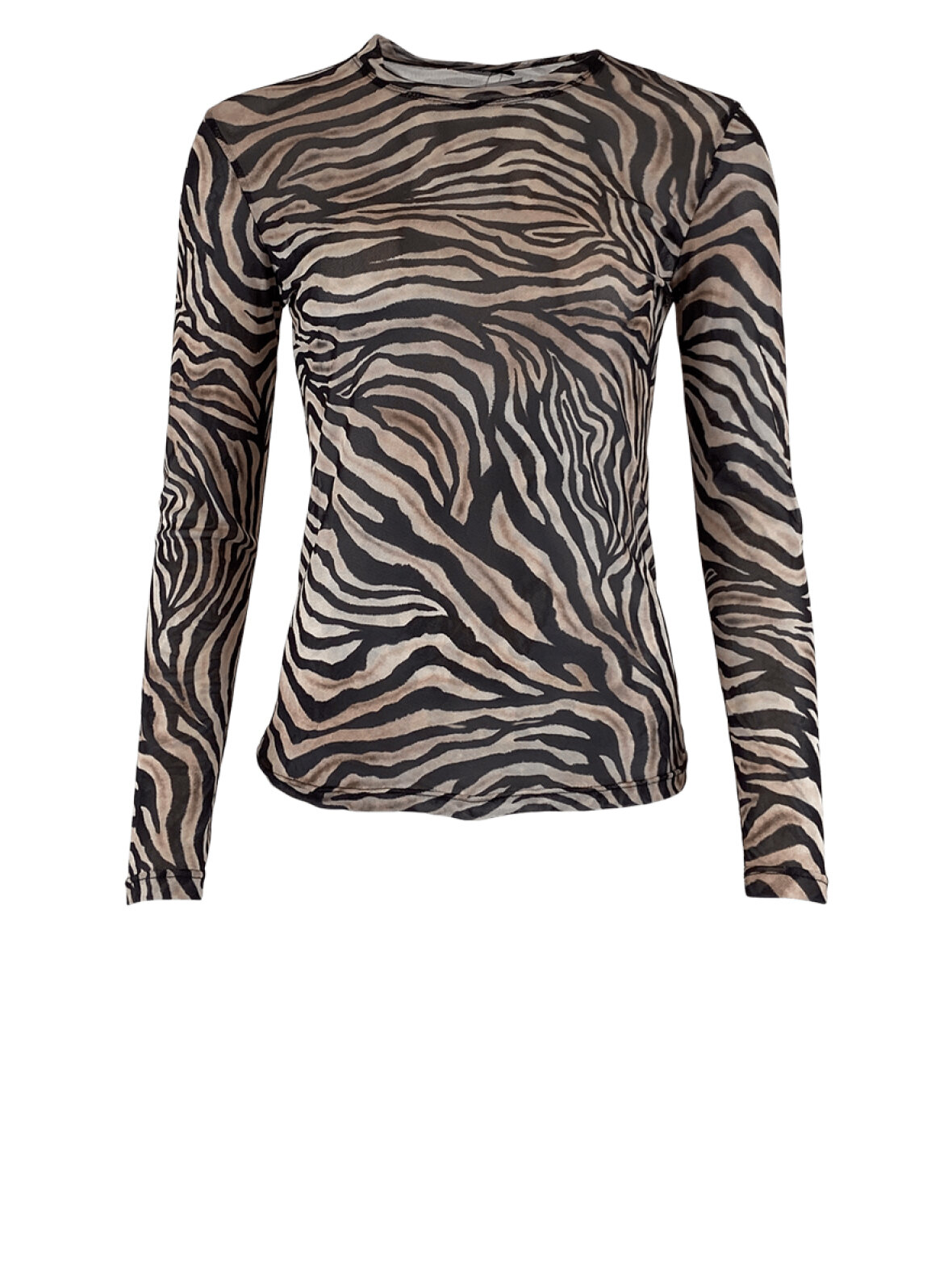 Asser Prisnedsættelse Synes godt om A'POKE - Black Colour Annie Mesh Blouse Zebra - Shop mesh bluse