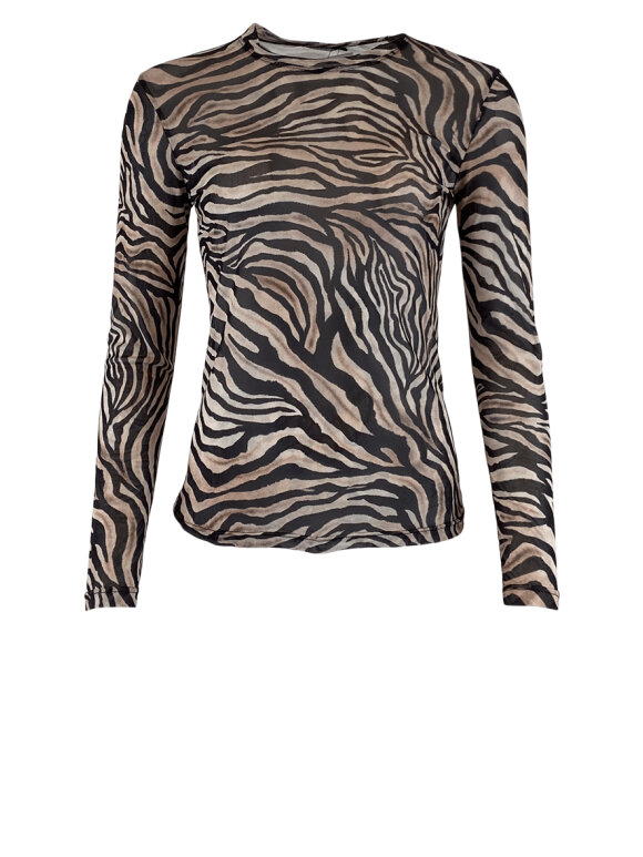 Black Colour - Annie Mesh Blouse