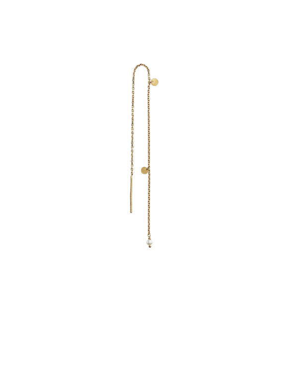 Stine A - Dangling Petit Coin & Stone Earring