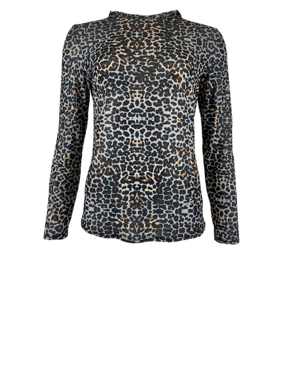 Annie Mesh Blouse Red Dotted Bluse Fra Black Colour main image 1
