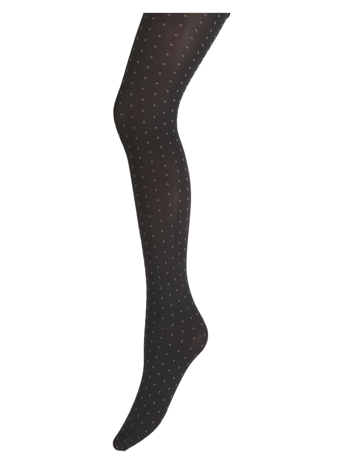 Black Colour Anna Mini Dot Tights Grey 