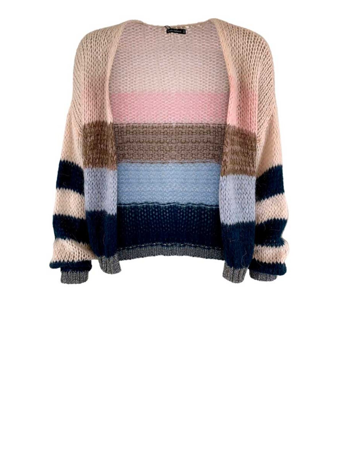 På kanten dybtgående Køb A'POKE - Strik - Black Colour - Filippa Striped Cardigan
