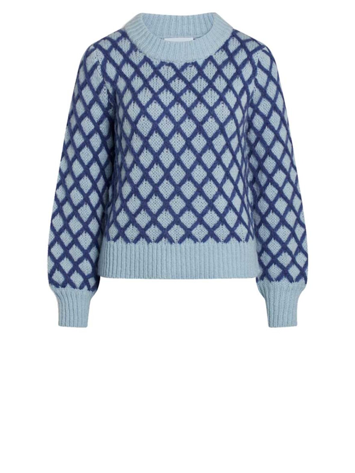 Stevenson sejle Ministerium A'POKE - Sisters Point Laya Knit Blue Combo - Shop blå strikbluse