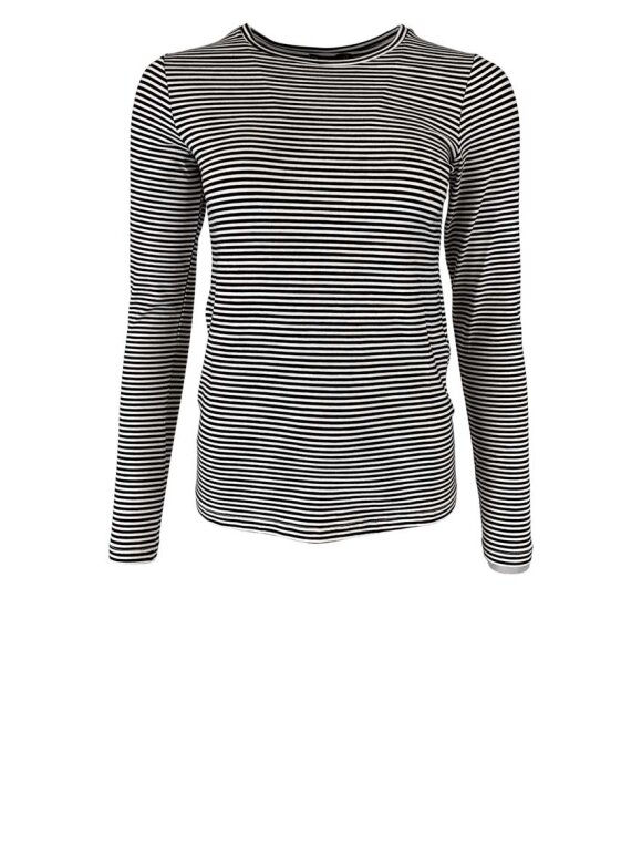 Black Colour - Penny LS Striped T-shirt 