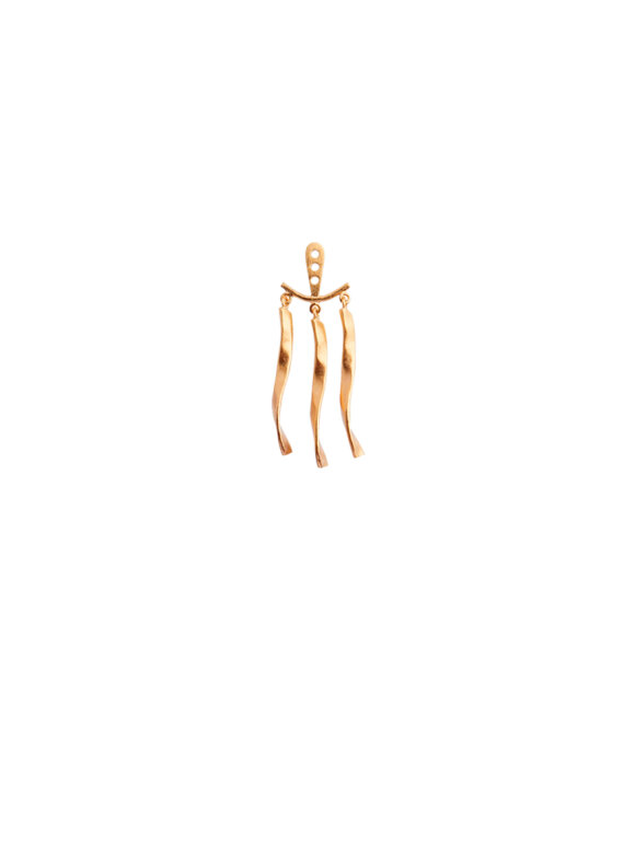 Stine A - Dancing Three Twisted Curves Behind Ear Earring