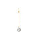 Stine A - Dangling White Pearl With Long Chain Earring