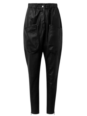 DEPECHE - Baggy Leather Pant w/zip pockets