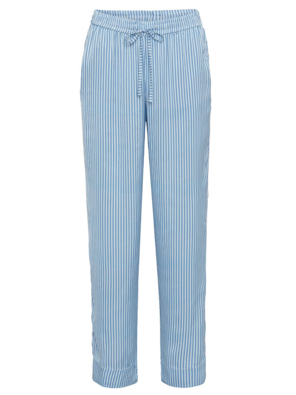 A'POKE - Karmamia Piper Pants Blue Stripe - blå stribet bukser