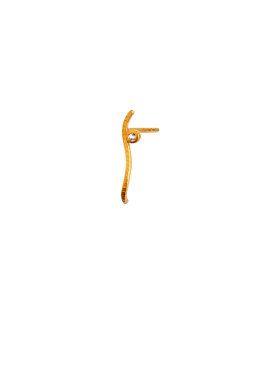 Stine A - Petit Dot Wave Earring with Champagne Stone