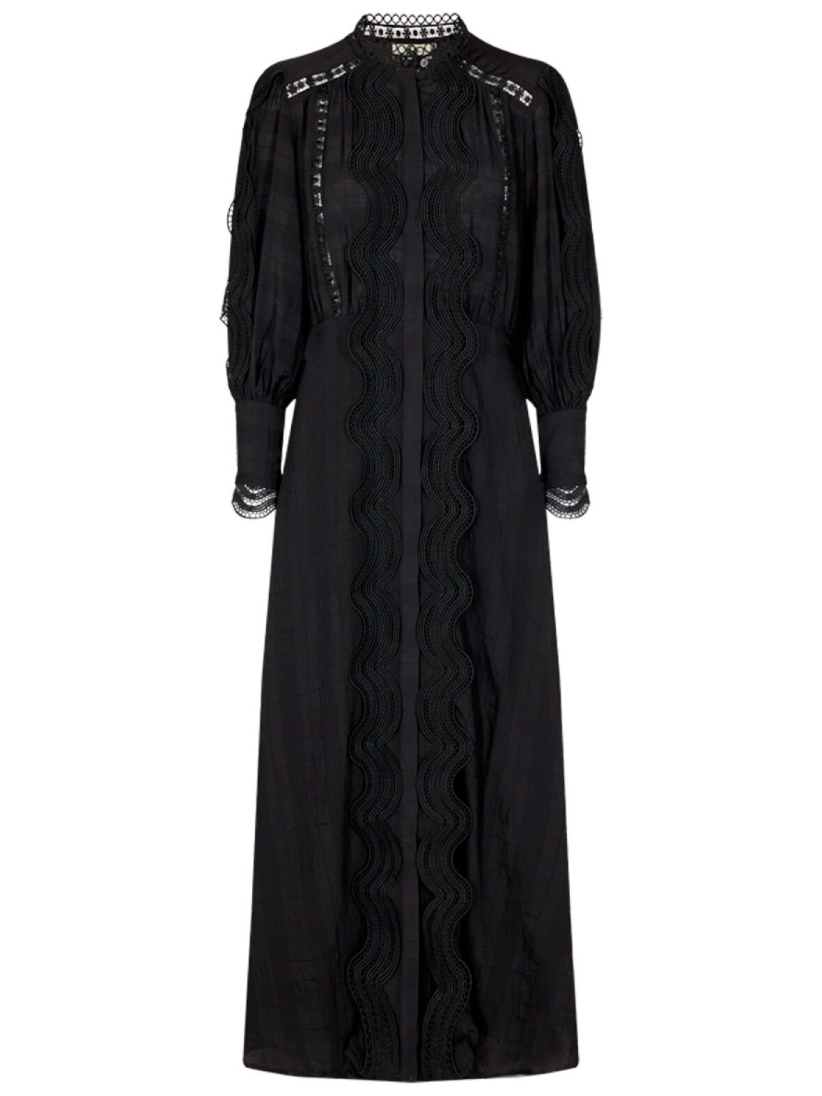 - Copenhagen Ultra Long Dress Black - Shop lang blonde kjole