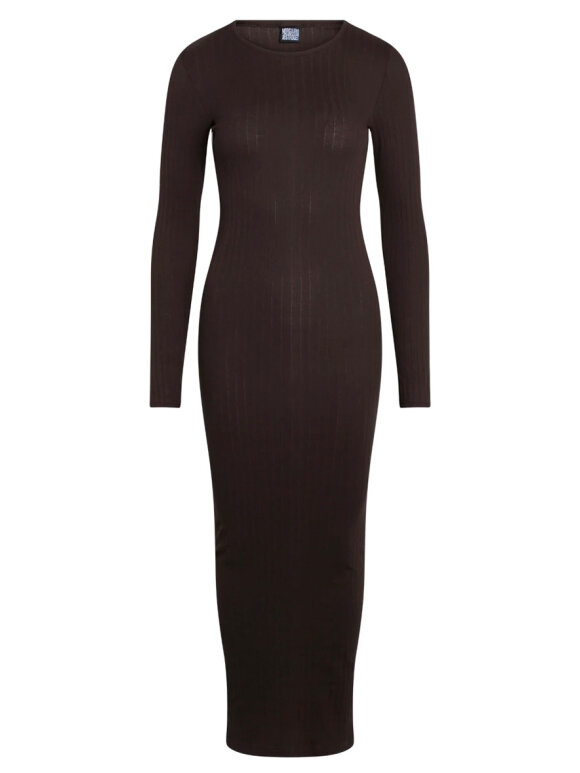 A'POKE - Nrgaard paa Strget Long NPS John Dress LS Solid Colour Brown A'POKE - Nrgaard paa Strget Long NPS John Dress LS Solid Colour Brown