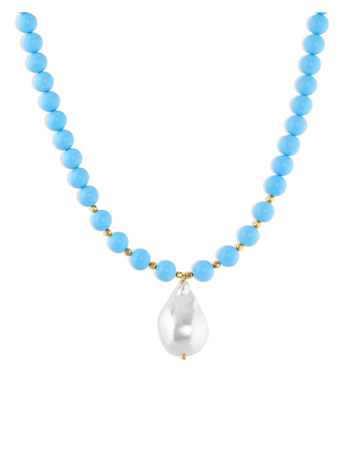 karton maksimum Gods A'POKE - By Thiim Blue Berry Pearl Necklace Turquoise