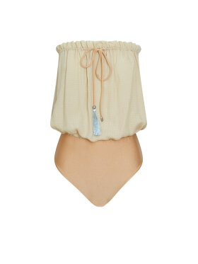 Hanne Bloch - Square Silk Bandeau Swimsuit