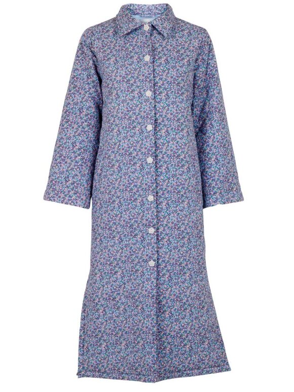 A'POKE - Noir Salli Quilt Coat Blue Flower