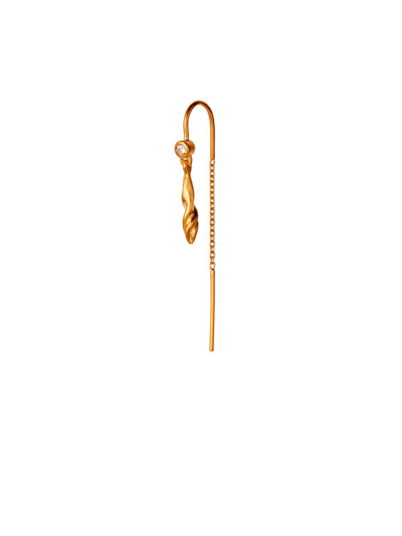 Stine A - Dangling Petit Velvet Earring with Chain