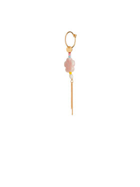 Stine A - Pink Cherry Blossom Earring with Chains