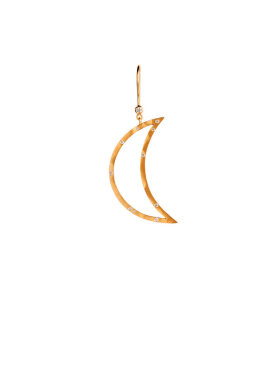 Stine A - Big Bella Moon Earring with Stones