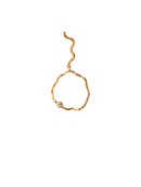 Stine A - Wavy Circle Earring with Stone 