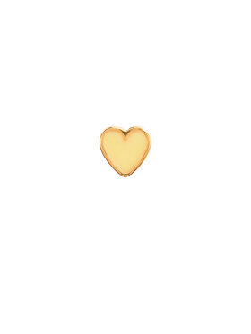 Stine A - Petit Love Heart Yellow Enamel Gold
