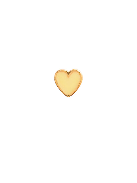 Stine A - Petit Love Heart Yellow Enamel Gold