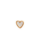 Stine A - Petit Love Heart White Enamel Gold