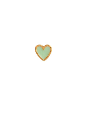 Stine A - Petit Love Heart Mint Green Enamel Gold