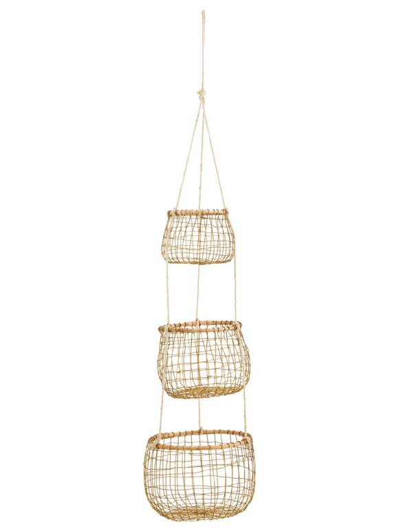 Madam Stoltz - Hanging Wire Basket 