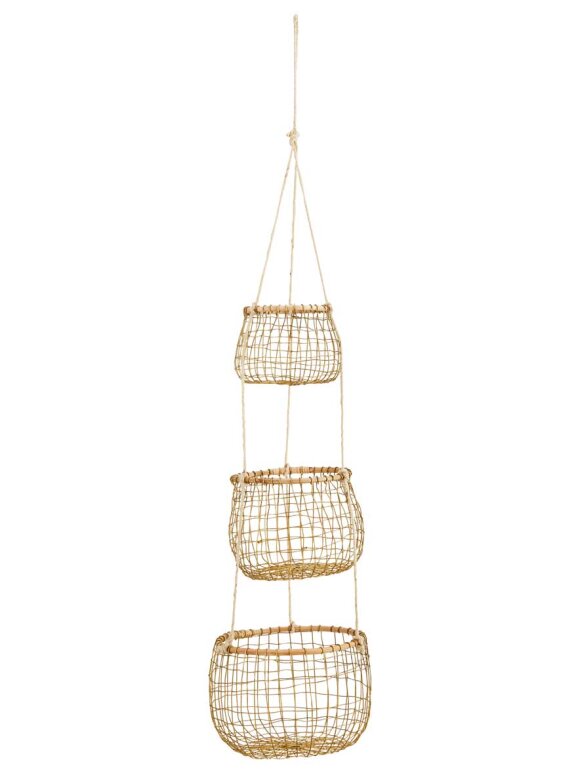Madam Stoltz - Hanging Wire Basket 