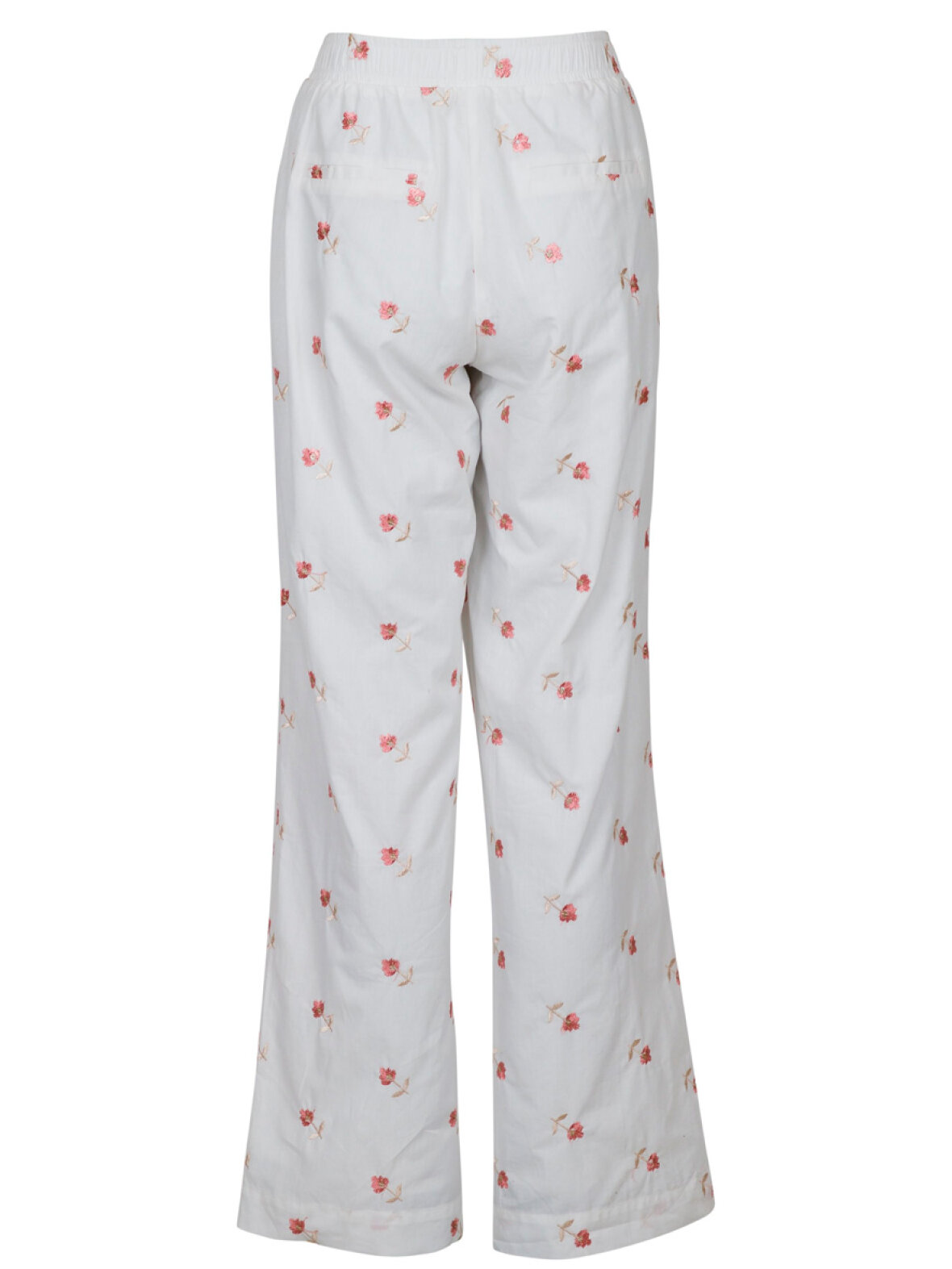 lugt Siesta Opfattelse A'POKE - Neo Noir Astra Rosy Pants White - Shop hvide bukser med broderi